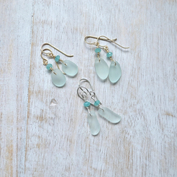 Tiny Seaglass Earrings