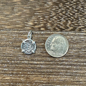 XS Silver Atocha Coin w/ Sterling Silver Bezel