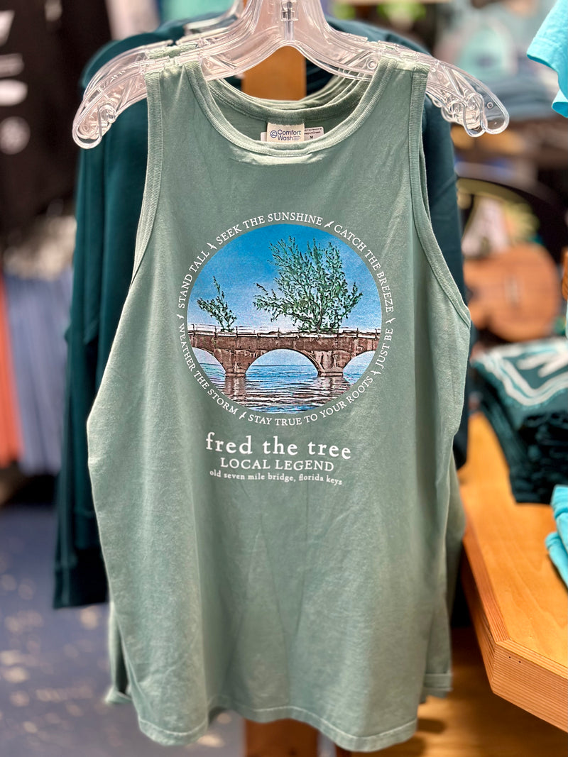 Fred the Tree Unisex Tank Top  GREEN