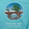 Fred the Tree Adult Unisex Long Sleeve Tee Lagoon Blue