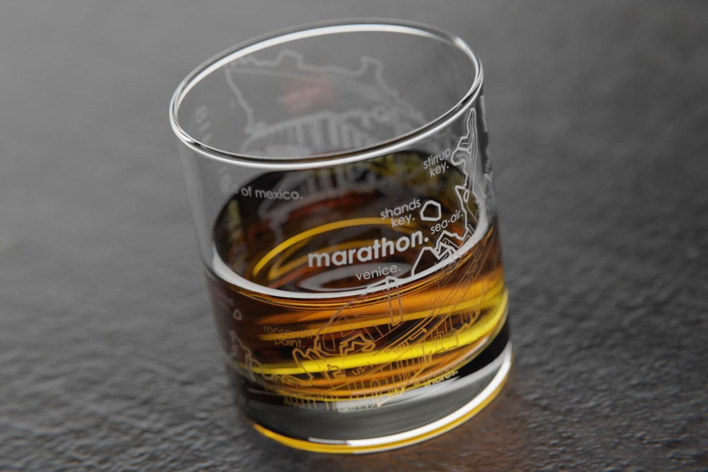 Map & Coordinates 13oz Rocks Glass