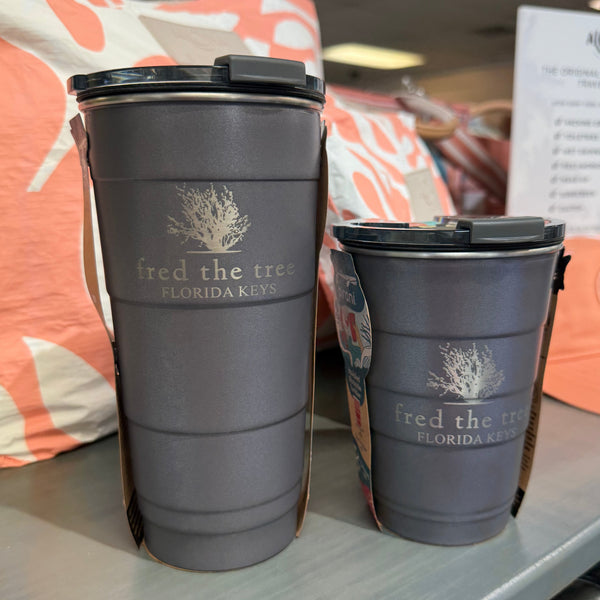 Fred the Tree Stainless Steel Pirani Tumbler w/ Lid, Slate