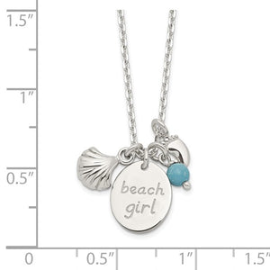 Sterling Silver & Turquoise Beach Girl Necklace