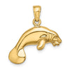 10k Yellow Solid Gold Manatee Pendant