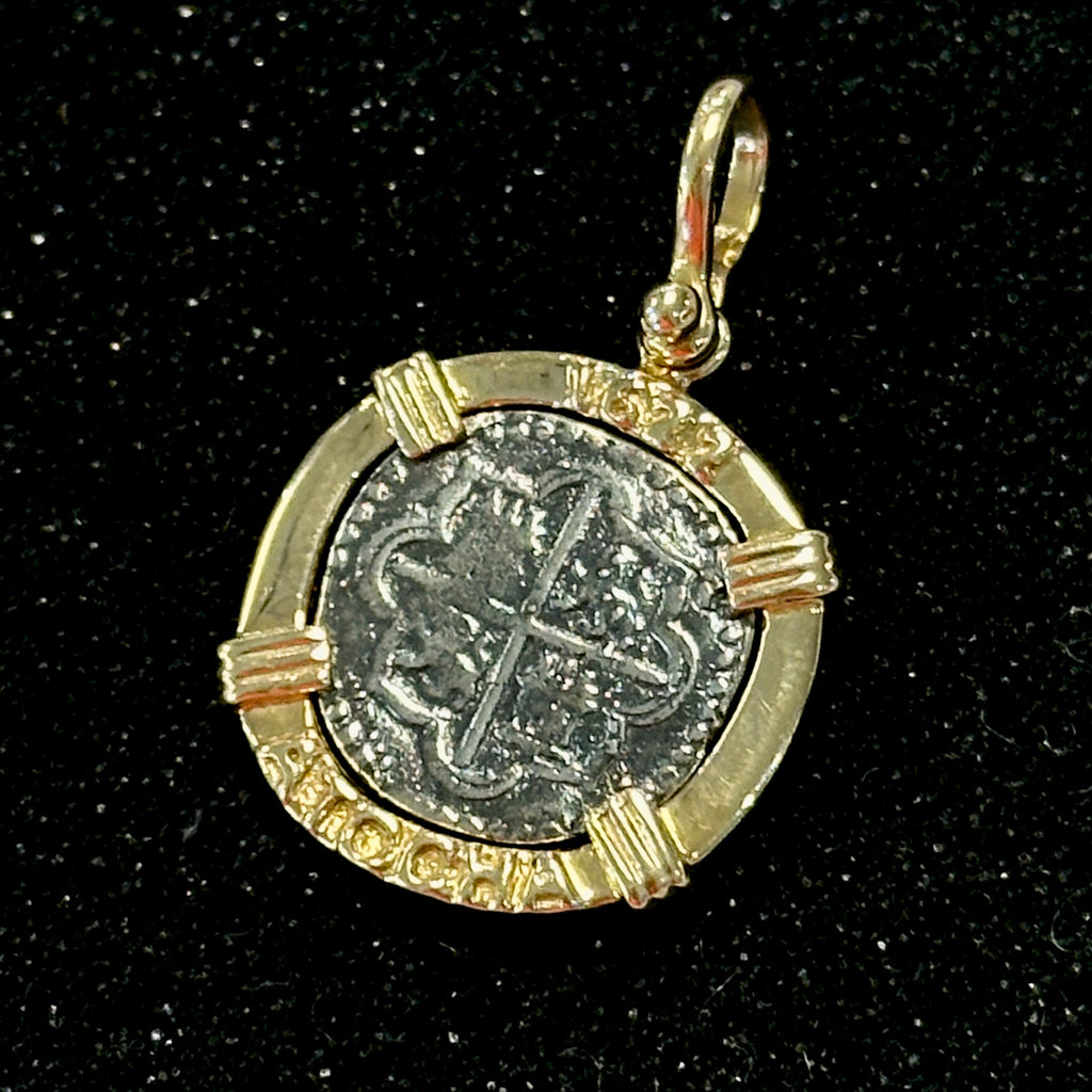 Atocha Coin with 14k 1622 Atocha Bezel