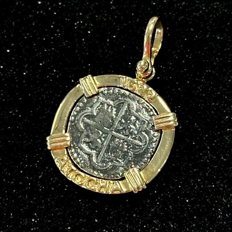 Atocha Coin with 14k 1622 Atocha Bezel