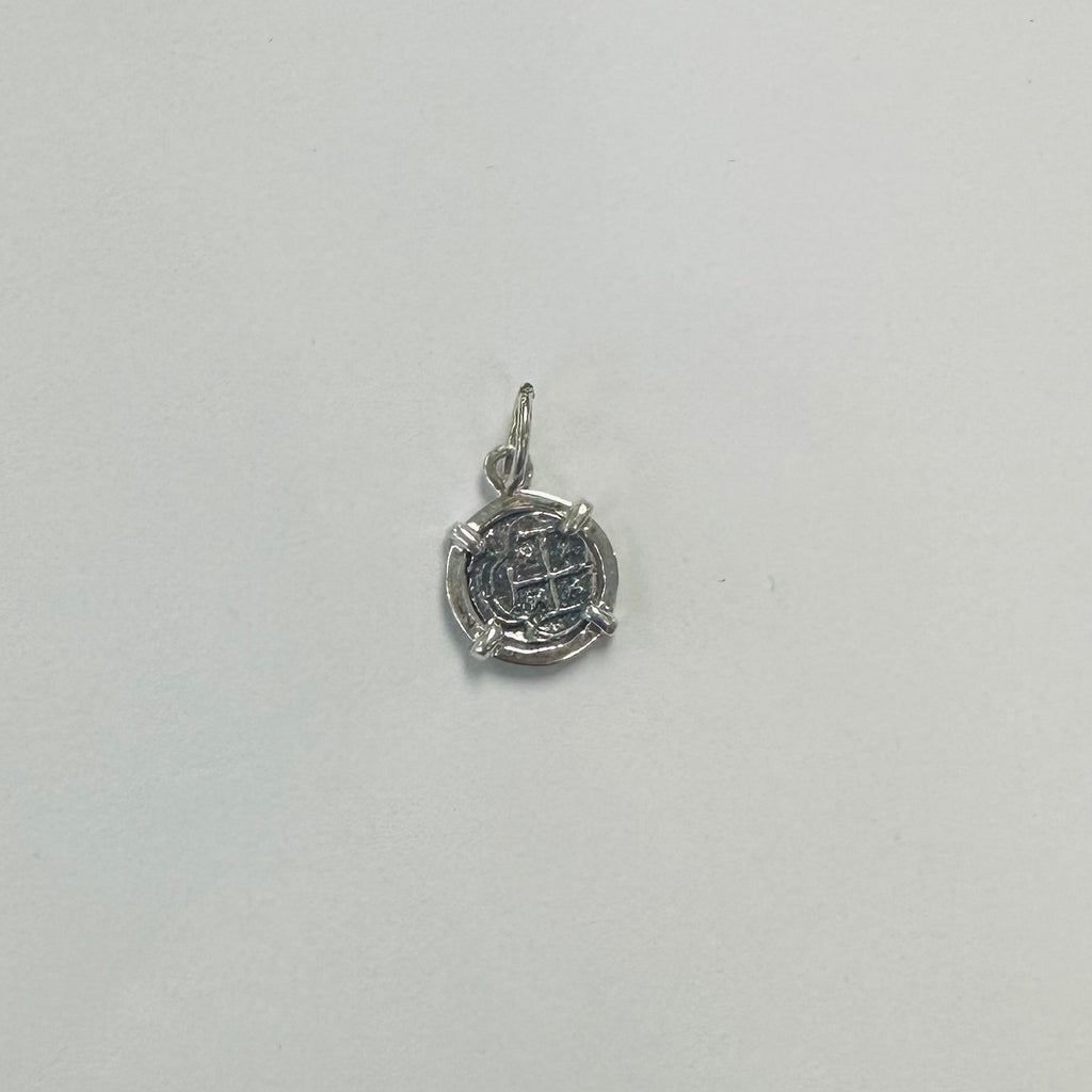 XS Silver Atocha Coin w/ Sterling Silver Bezel