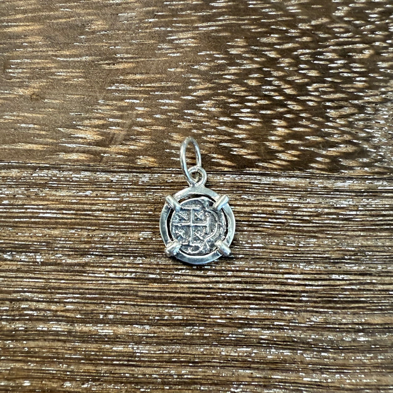 XS Silver Atocha Coin w/ Sterling Silver Bezel