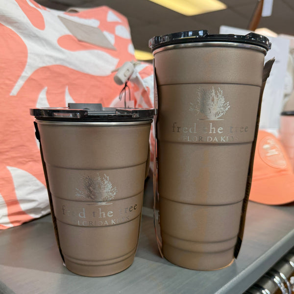 Fred the Tree Stainless Steel Pirani Tumbler w/ Lid, Champagne