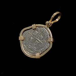 Atocha Coin with 14k Bezel Irregular Medium