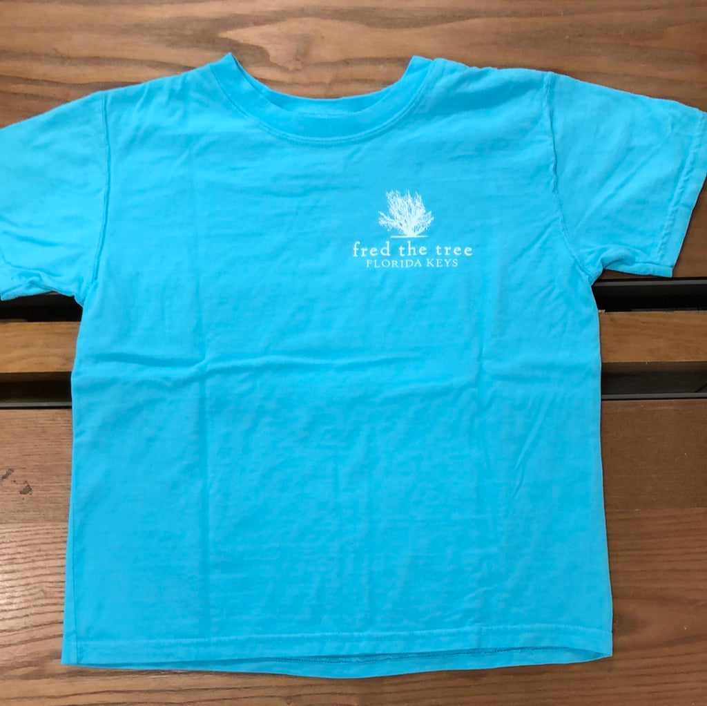 *YOUTH* Fred the Tree Short Sleeve Tee Lagoon Blue
