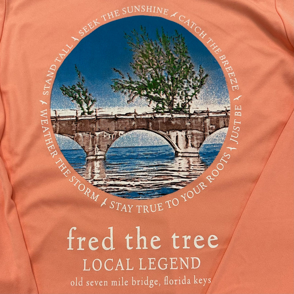 *YOUTH* Fred the Tree Long Sleeve SPF Sun Shirt Sunset Coral
