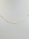14k Yellow Gold Beaded Cable Chain, 18”