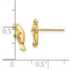 10k Yellow Gold Manatee Post Earrings