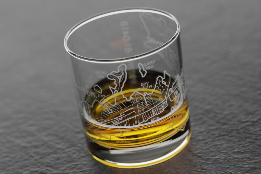 Map & Coordinates 13oz Rocks Glass