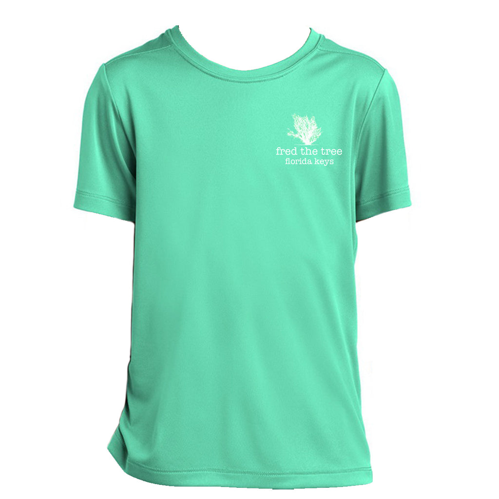 MID DECEMBER PREORDER *YOUTH* Fred the Tree Short Sleeve SPF Sun Shirt SEAFOAM