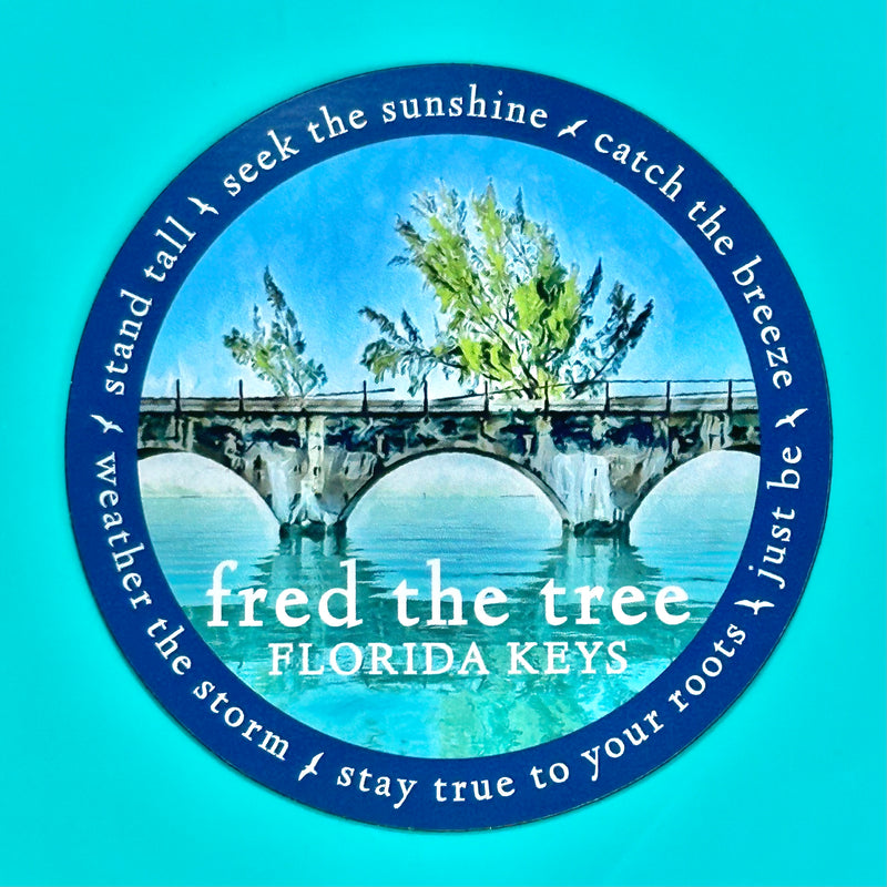 Magnet - Fred the Tree Navy 3” Circle