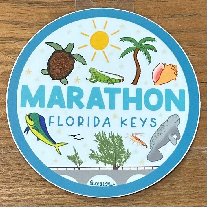 Scholarship Sticker - Marathon w/ Fred the Tree 3” Circle