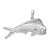 3D Mahi Bull Dolphin Pendant, Sterling Silver