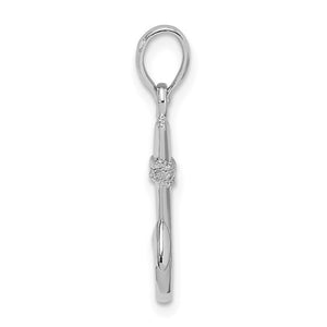 Small Fish Hook Pendant, Sterling Silver