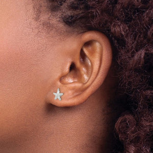 Sterling Silver Starfish Post Earrings XS