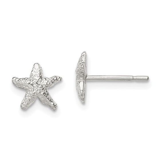 Sterling Silver Starfish Post Earrings XS