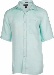 Weekender Pavilion Linen Shirt, Light Jade