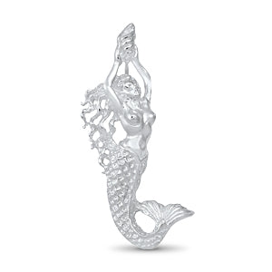 Mermaid Pendant (medium), Sterling Silver