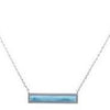 Sterling Silver Larimar Bar Necklace w/ Extension