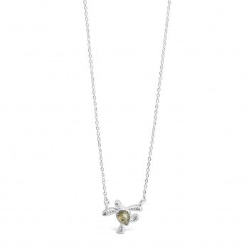 Delicate Dune Necklace, Turtle - Sterling Silver w/ Sombrero Beach Sand