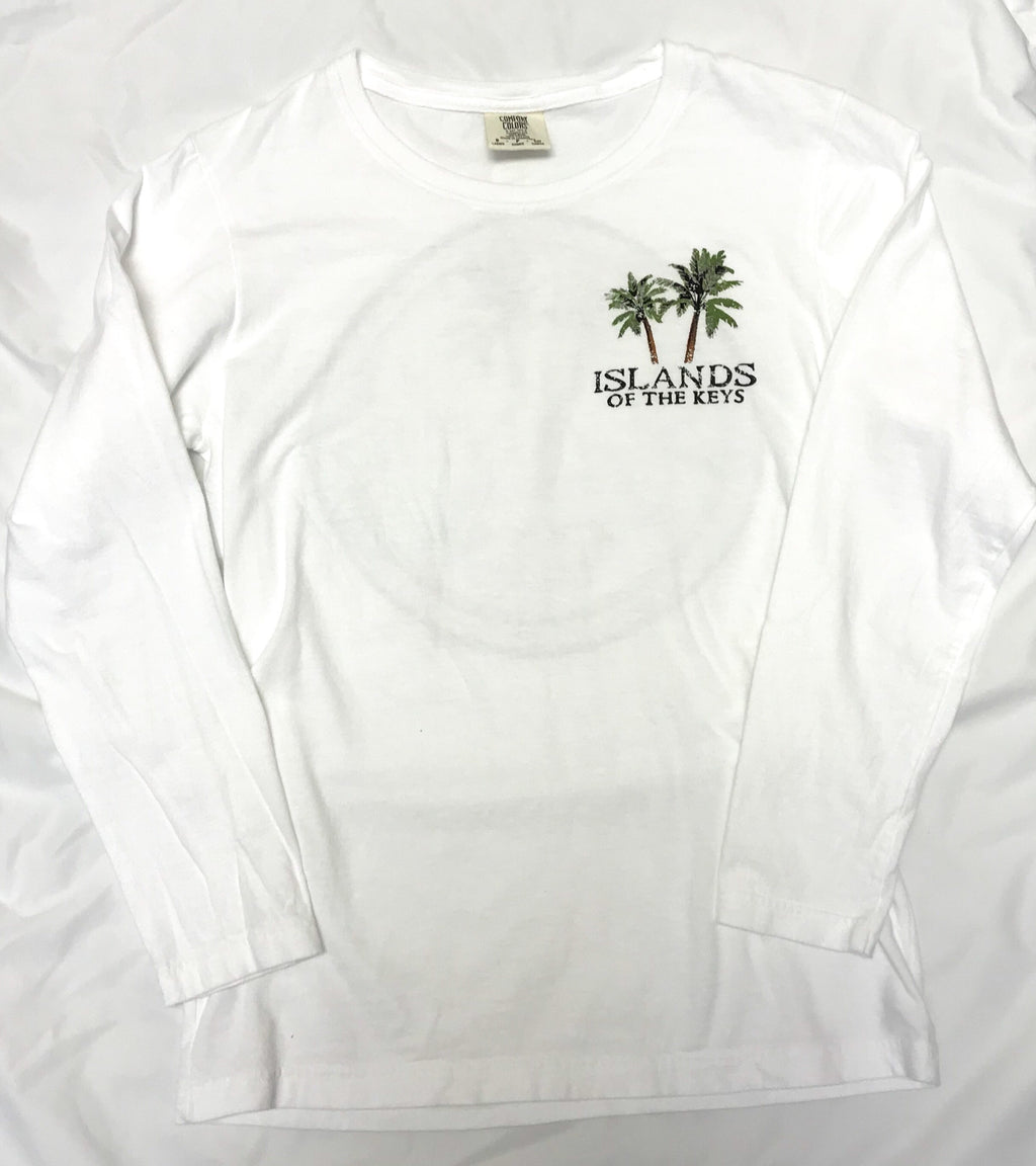 Islands of the Keys Unisex Long Sleeve T-Shirt, White