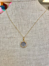 Atocha 14k Gold/Silver Pendant on 14k Cable Chain
