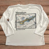 Marathon Chart Long Sleeve SPF Shirt Youth White