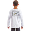 Marathon Chart Long Sleeve SPF Shirt Youth White