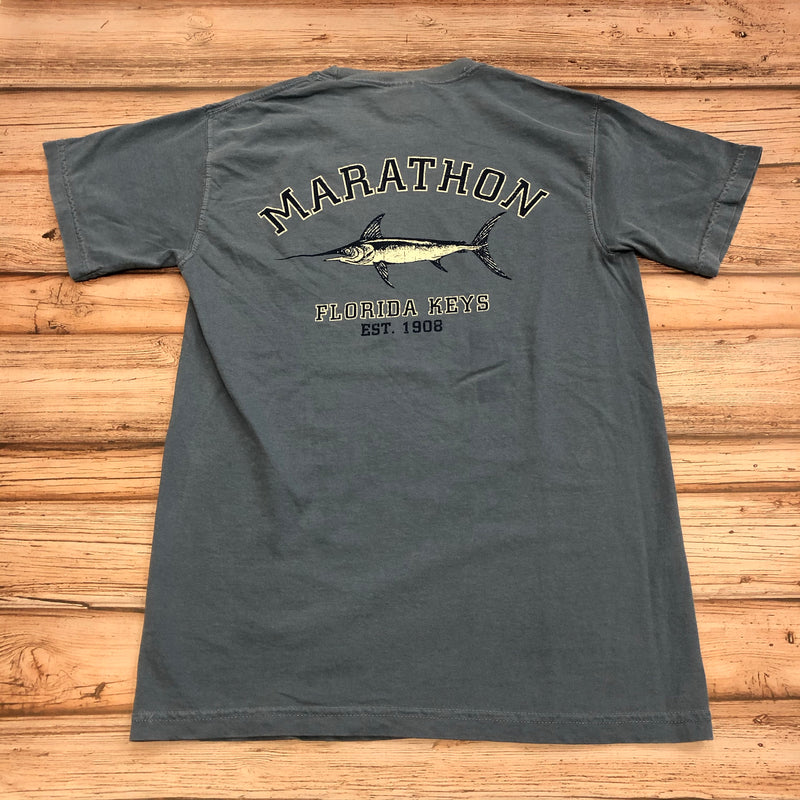 Marlin Short Sleeve T-Shirt, Faded Blue – Bayshore Clothing