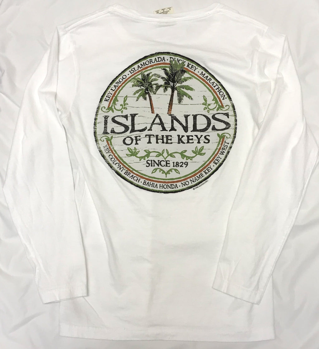 Islands of the Keys Unisex Long Sleeve T-Shirt, White