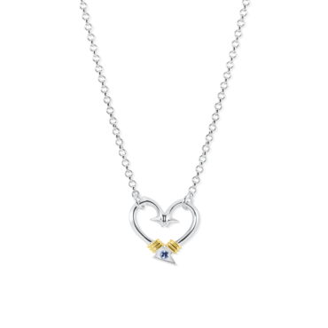 Nauti Girl Hook Heart Necklace Small