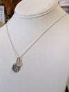 Silver Atocha Coin Necklace with 14k White Gold Diamond Hook
