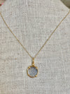 Atocha 14k Gold/Silver Pendant on 14k Cable Chain