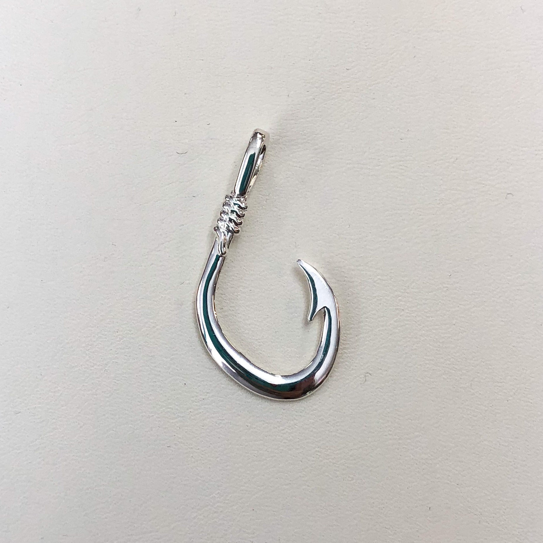Barbed Fish Hook Pendant - Sterling Silver & Stainless Steel