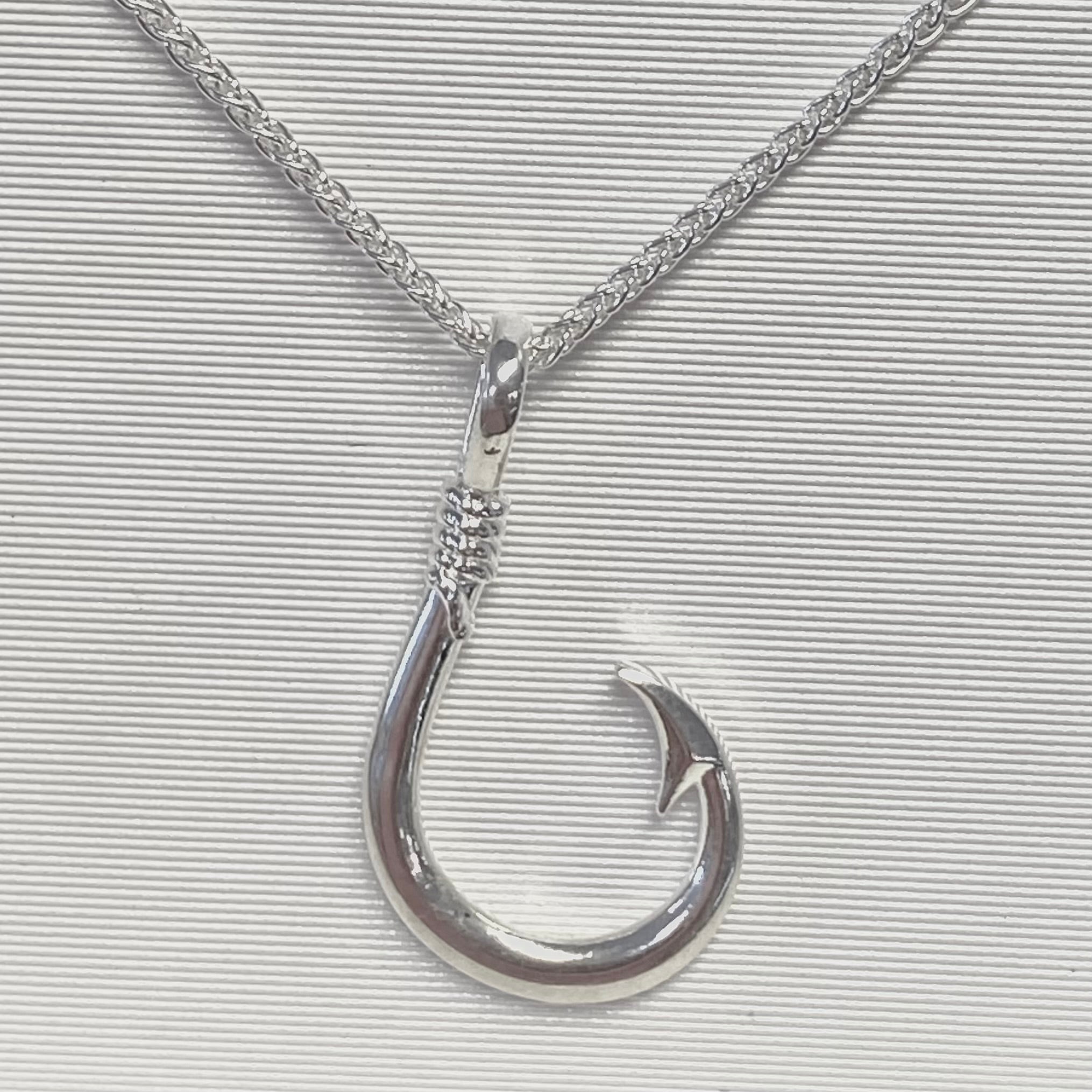 Sterling Silver Fish Hook Pendant – Bayshore Clothing