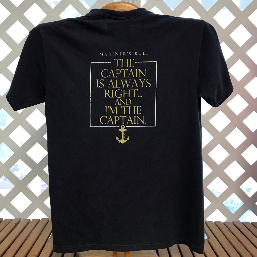Men’s Captain’s Rule Captain is Always Right T-Shirt, Navy